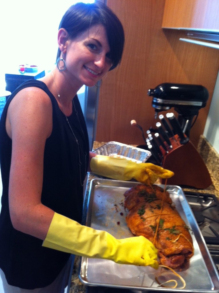 Ash tying up the lamb