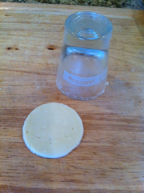 Shot glass to cut cheese