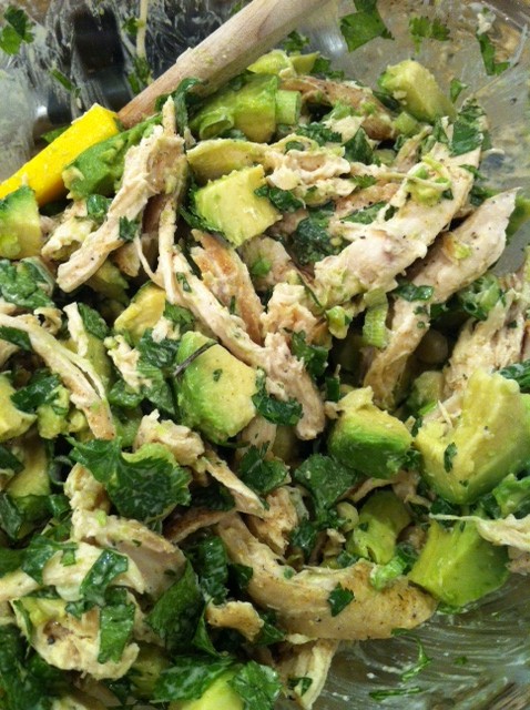 Mix ingredients in a large bowl-- don't over mix the avocados!