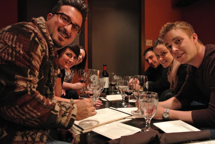 Friday night dinner at Bookwalter (the office). 