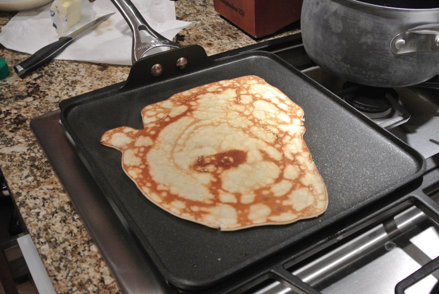 Not really a crepe pan but it will do