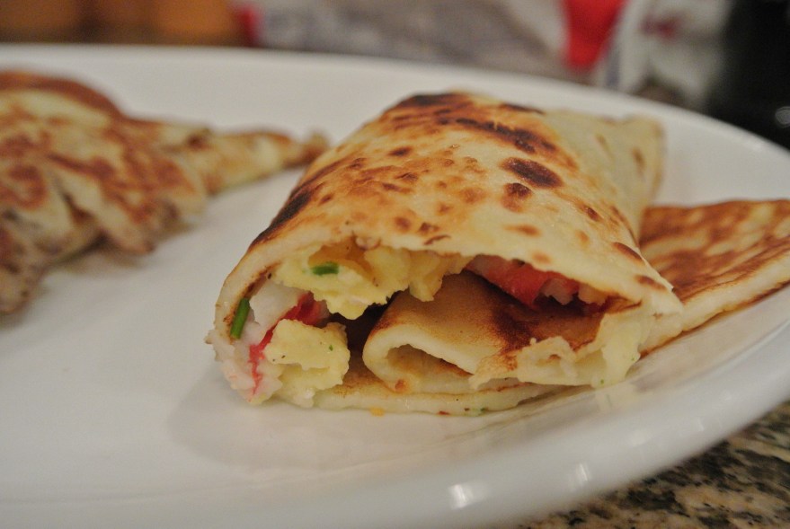 King Crab with scrambled egg crepe