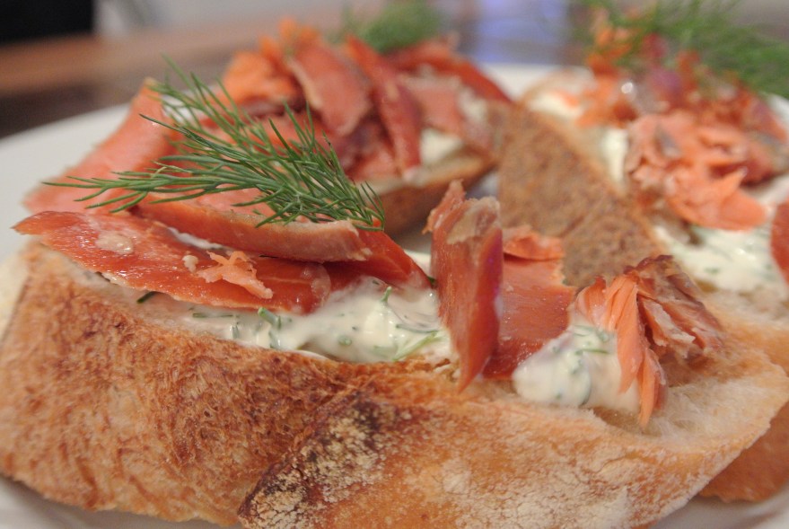 Smoked Salmon Bruschetta. A great appetizer
