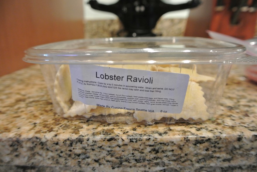 Lobster Ravioli from DeLaurenti Seattle/ Pike Place 