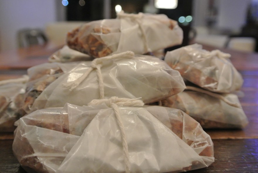 Cut and package in wax paper