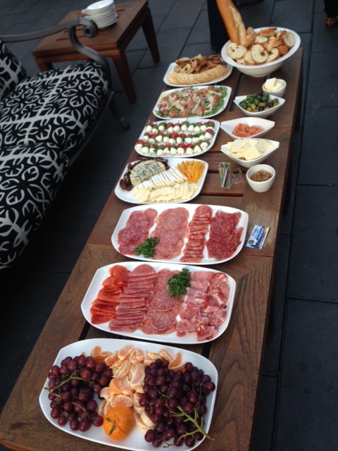 Outdoor wine pairing with Charcuterie spead ;0)